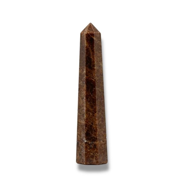 Garnet Polished Gemstone Obelisk Tower 4.5" Natural Stone Decor & Metaphysical U - Picture 5 of 9